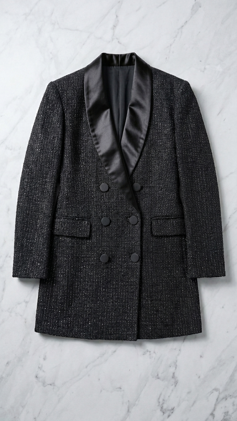 Vestido Blazer Esmoquin Tweed Parisino