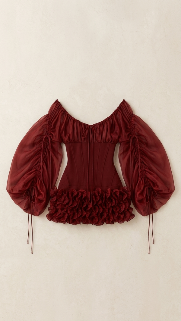vestido frontal rojo packshot.