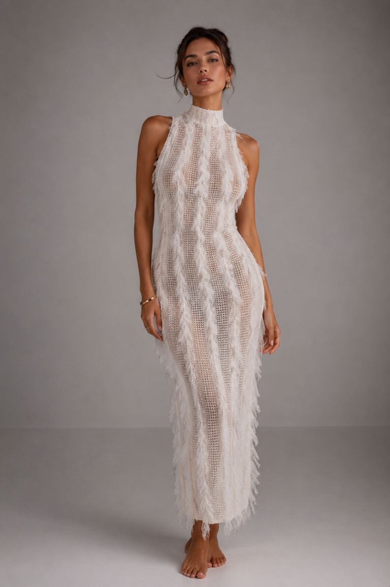 vestido sirocco blanco modelo